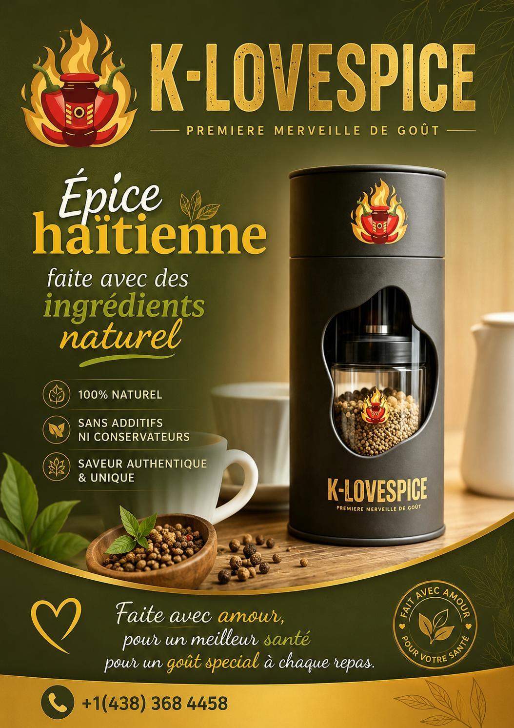 Kerlin Edmond, fondatrice de K-Lovespices, préparant ses marinades artisanales haïtiennes — section notre histoire